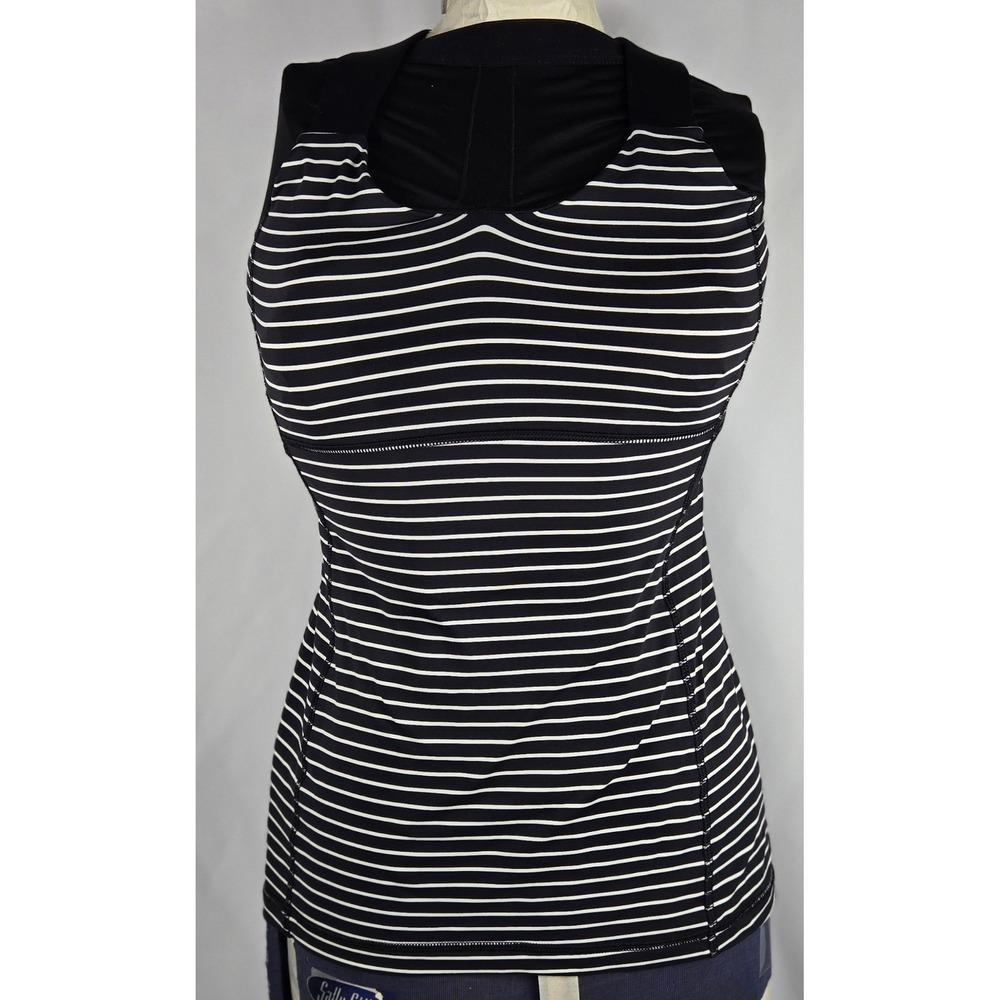 Lululemon Cool Racerback Tank Top Striped Athletic Workout Top Women's Size 6‎